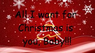 All I want for Christmas is you - Mariah Carey ft. Justin Bieber (Lyrics)