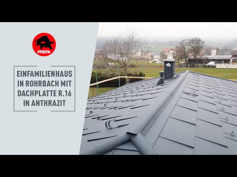 Neubau mit PREFA Dachplatten R.16 in P.10 Anthrazit