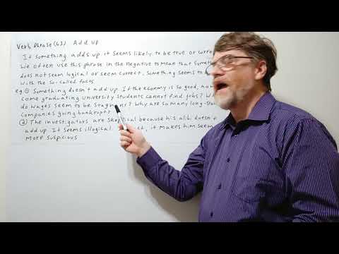 English Tutor Nick P Verb Phrase (63) Add Up