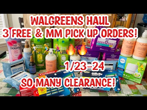 OMG! So Many Clearance! 3 FREE Puck up Orders || Walgreens Haul|| 1/23-1/24