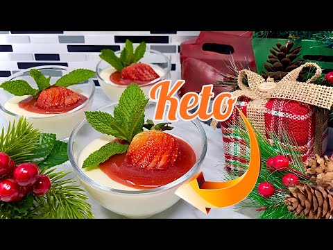 🍓 This Ingredient Makes Keto Panna Cotta Super Creamy & Smooth | Easy Christmas Keto Dessert