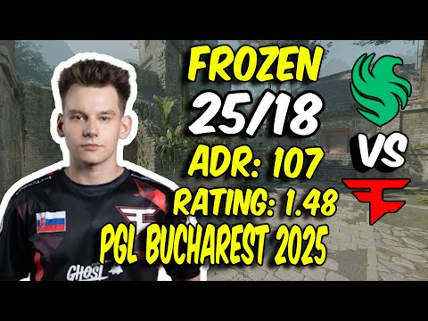 FaZe frozen (25/18) vs Falcons! CS2 frozen POV (Ancient) at PGL Bucharest 2025 Semi-final