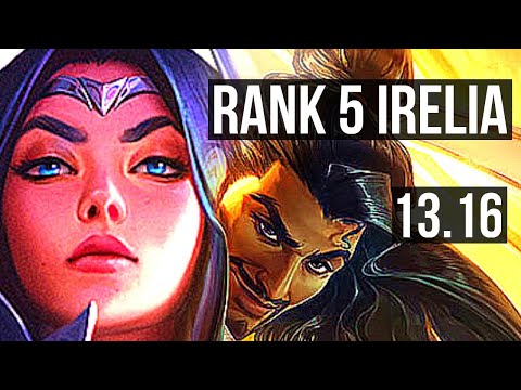 IRELIA vs AKSHAN (TOP) | Rank 5 Irelia, 8/1/2, 6 solo kills, Legendary | KR Challenger | 13.16