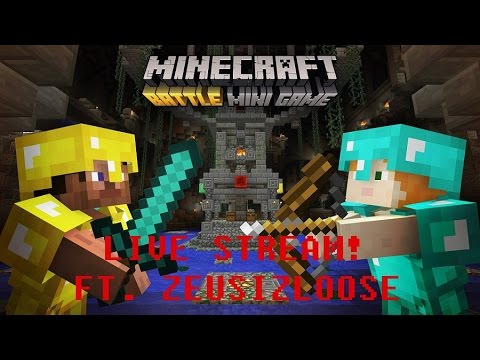 Minecraft: PS4 Edition - BATTLE Mini Game! Live Stream! EP. 1 (FT. ZEUSIZLOOSE)