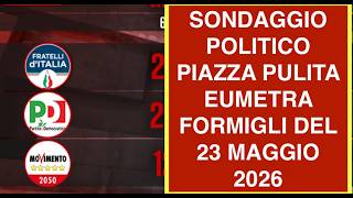 SONDAGGIO POLITICO PIAZZA PULITA EUMETRA FORMIGLI DEL 23 MAGGIO 2026