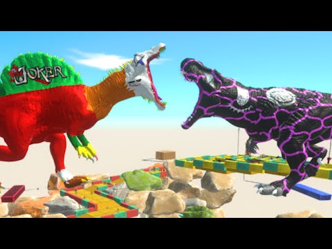 Black Panther T-rex Rescue🚑Death Run Trap Climb-Animal Revolt Battle Simulator