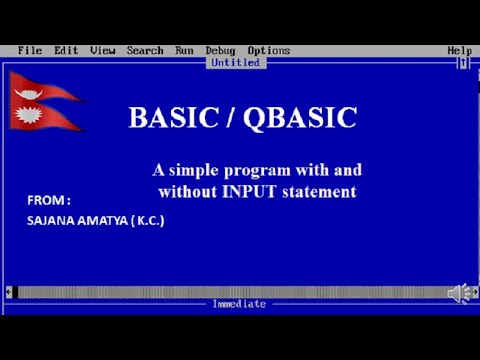 A Qbasic Program With And Without Input Statement