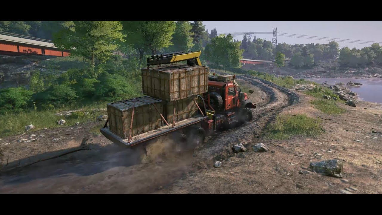 Mack  Defense M917  Heavy hauling in a forest - SnowRunner | Logitech g29