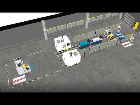 [ 客製化產線模擬規劃 ] 金屬加減法產線自動化整合 [Customized Automation System] Hybrid Metal AM Production Line