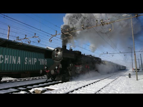 Slovenian winter wonderland and steam train