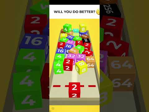 Chain Cube 2048: 3D Merge Game ad & demo play (iOS Android)