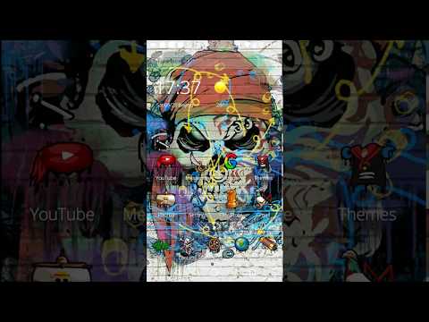 graffiti wall art pirate skull Video