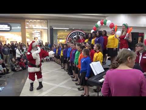 The Singing Angels welcome Santa to Great Lakes Mall