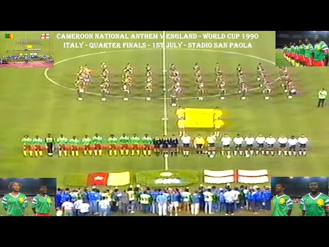 CAMEROON NATIONAL ANTHEM V ENGLAND – WORLD CUP 1990 QUARTER FINAL – STADIO SAN PAOLO