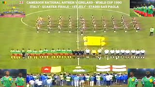 CAMEROON NATIONAL ANTHEM V ENGLAND – WORLD CUP 1990 QUARTER FINAL – STADIO SAN PAOLO