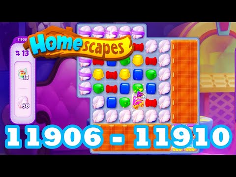 Homescapes Level 11906 - 11910 HD 3 - match puzzle Gameplay | android | IOS | 11907 | 11908 | 11909