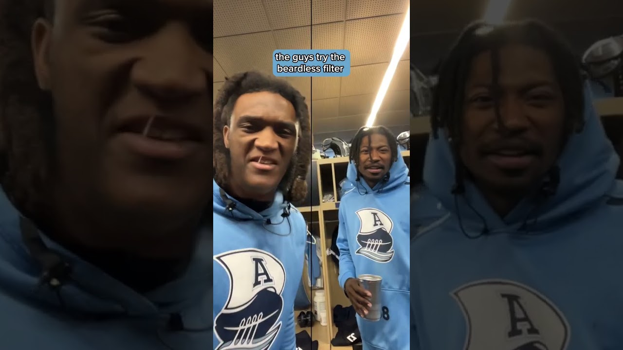 Toronto Argos Players Try the Beardless Filter and Their Reactions Are Too Good