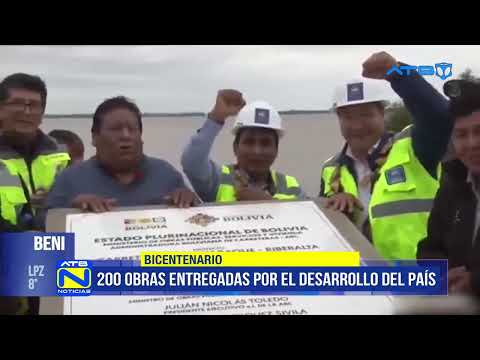 Arce entrega 200 obras por el Bicentenario