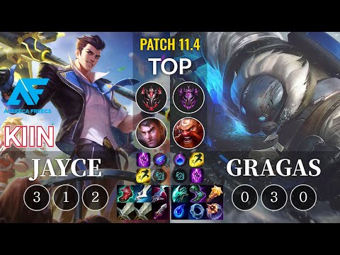 AF Kiin Jayce vs Gragas Top - KR Patch 11.4