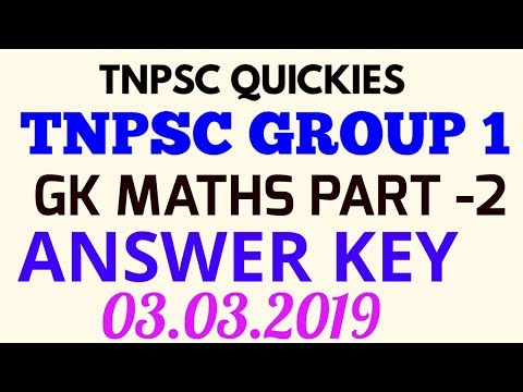 Tnpsc group 1 answer key 2019 Video