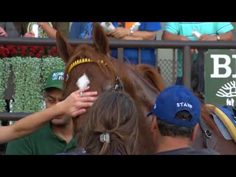Maggie Wolfendale talks with Wesley Ward after Matron Win