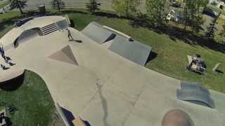 preview picture of video 'Aerial View of Olds Skatepark for New Line Skateparks'