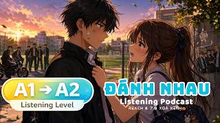 🎧 Luyện Nghe Tiếng Anh Level A1-A2 - ĐÁNH NHAU -  | Listening English Podcast |🎯
