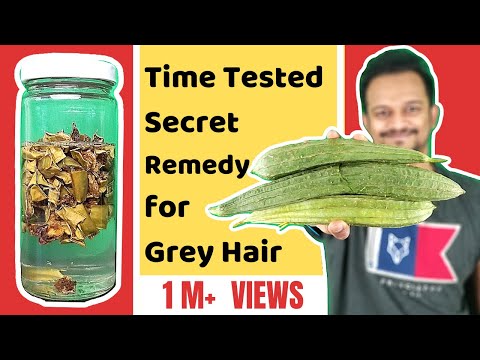 ⭐ Time Tested Oil that Reverse Grey Hair from Roots, Ridge Gourd Oil for Grey hair, Grey beard