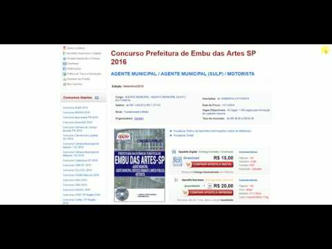 Concurso da Prefeitura de Embu das Artes Sp