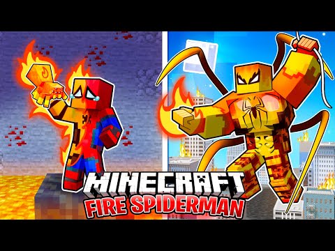 I Survived 100 Days as a FIRE SPIDER-MAN in HARDCORE Minecraft!