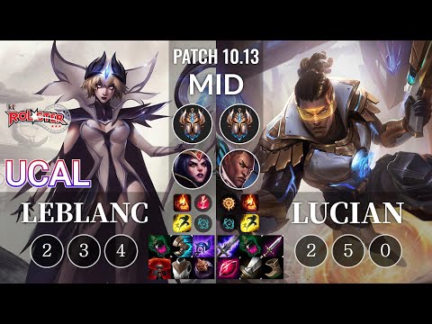 KT Ucal LeBlanc vs Lucian Mid - KR Patch 10.13