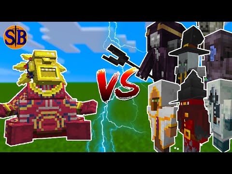 Sathariel Battle - Barako the Sun Chief vs Iron spell and spellbook | Minecraft Mob Battle