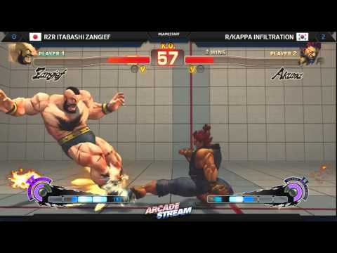 Itabashi (Zangief) vs Infiltration (Akuma) - GAME STAR ASIA - TOP16 - #USF4