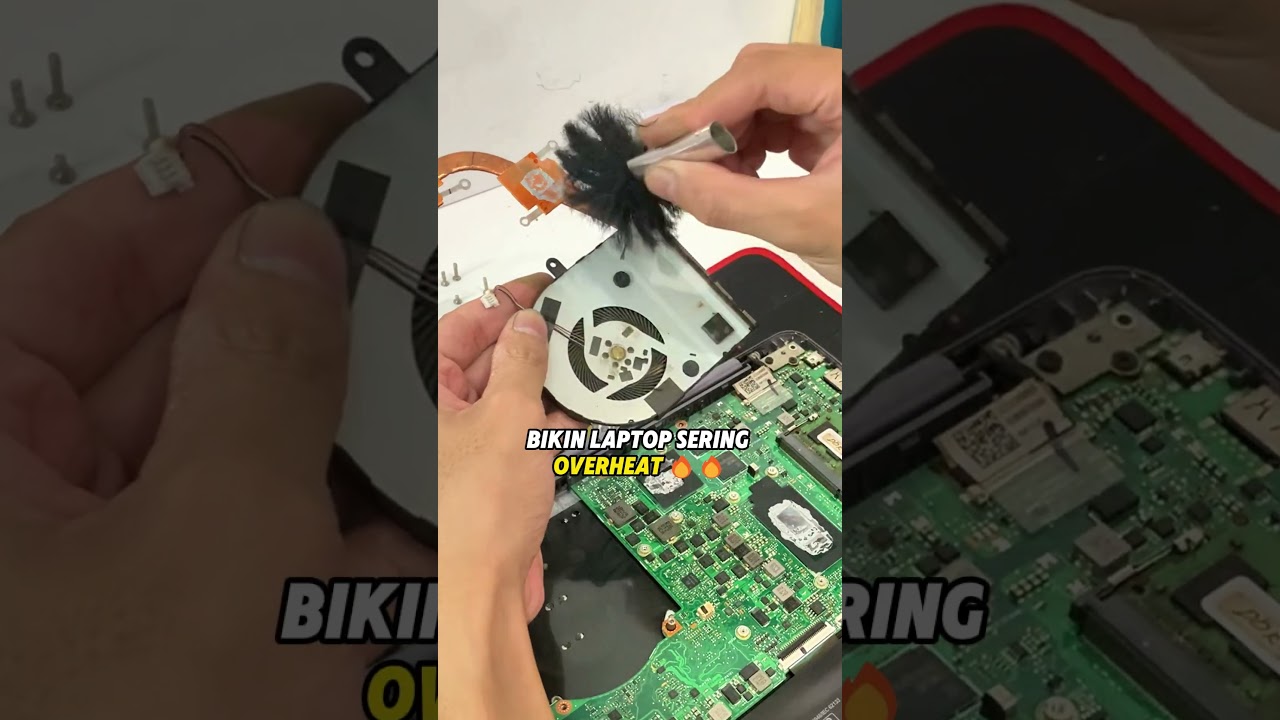 Cleaning dan repaste laptop jangan nunggu mati total 😱 #servicelaptop #overheating #laptop #asus
