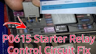 OBD Code p0615 Guide to Repair