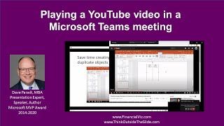 Playing a YouTube video in a Microsoft Teams meeting