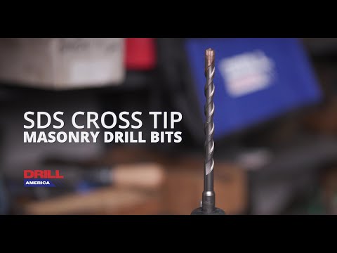 SDS 4 Flute Cross Tip Masonry Drill Bits from Drill America