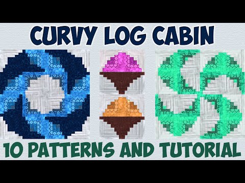 Curvy Log Cabin Quilt Block (10 Patterns + Tutorial)