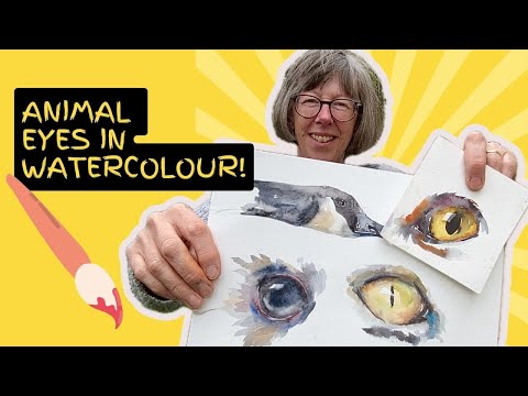 Painting animal eyes in watercolour