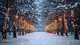 Cozy Winter Path Ambience ❄️ Soft Snow Sounds & Relaxing Jazz Piano | 2 Hours