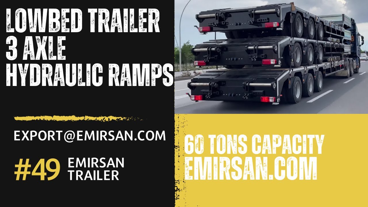 3 Axle Lowbed Semi Trailer