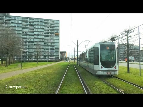 Cabview RET Tram Schiedam Nieuwland - Rotterdamsedijk 2021