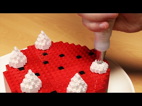 Lego Watermelon Cake / Stop Motion Cooking ASMR  Unusual Cooking Funny Videos