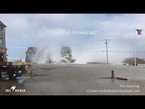 Ocean Bluff, Massachusetts - Military/Police Operations/Extreme Tidal Inundation - March 3rd, 2018