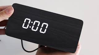 LED Wecker digital mit Wireless Charger Wecker