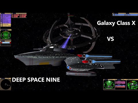 Galaxy X From Hell VS 3 Deep Space Nines | Star Trek Bridge Commander Battle |