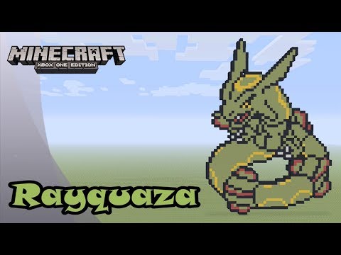 Minecraft: Pixel Art Tutorial and Showcase: Rayquaza (Pokemon)
