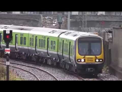 IE class 29000 DMU with Dart Transfer & IE 220 with IWT Liner - Ossory Road, Dublin