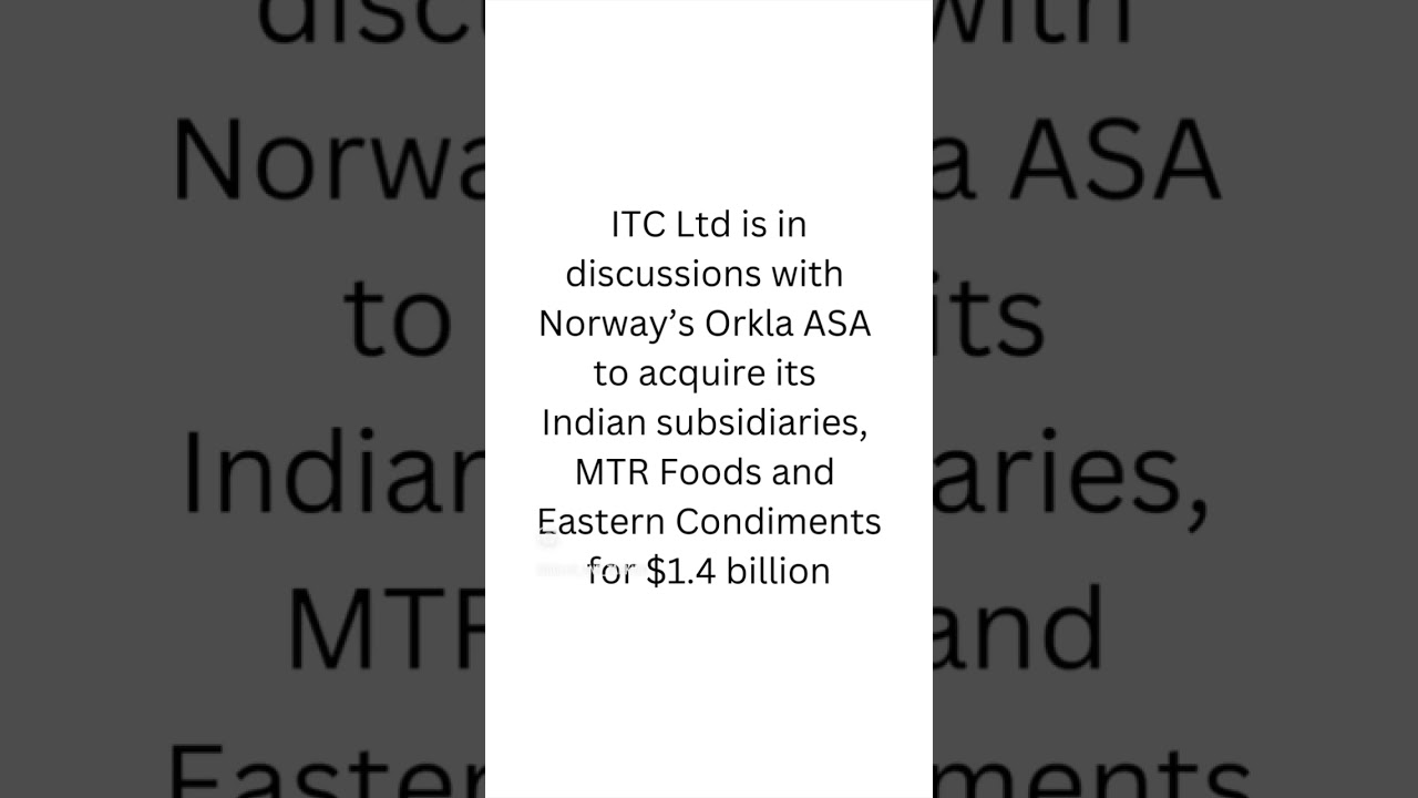 ITC may acquire MTR Foods and Eastern Condiments @MTRFoodsIN #eastern #itc #stockmarket #trading