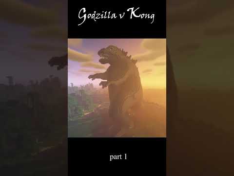 Godzilla v Kong time-lapse build part 1 - Minecraft